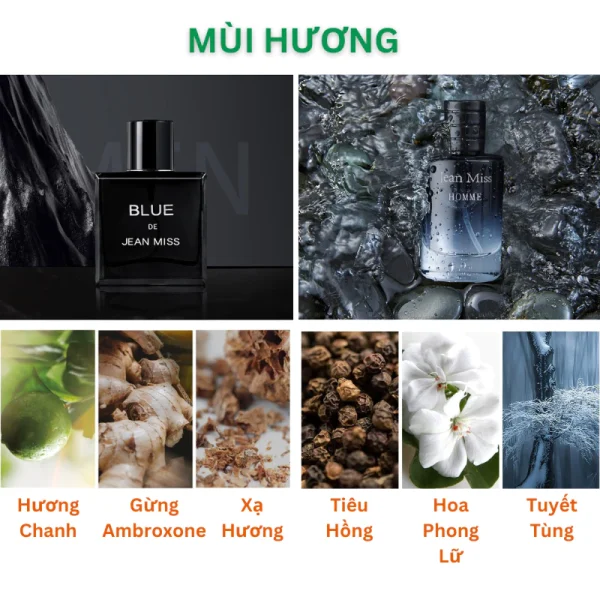 Set 3 chai nước hoa NAM Jeanmiss quyến rũ, phong trần [30mlx3] - Hình ảnh 4